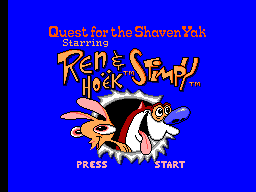 Quest for the Shaven Yak Starring Ren Hoek & Stimpy (Brazil) Title Screen